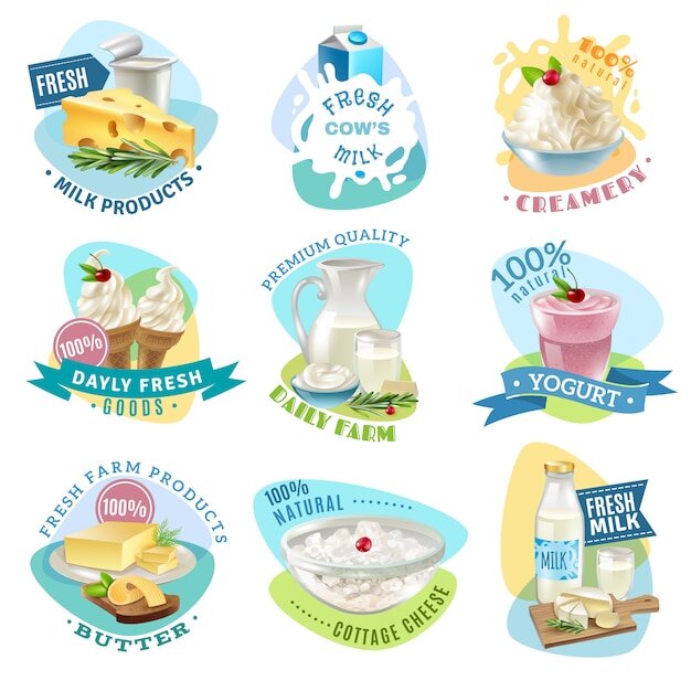 Ideas de Nombres para productos lácteos